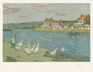 Les bords de rivière - Alfred Sisley