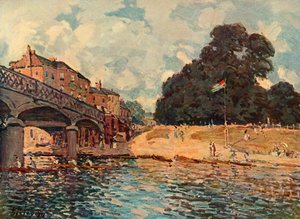 Pont à Hampton Court - Alfred Sisley