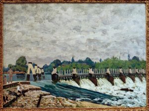 Le barrage à Molesey près de Hampton Court - Alfred Sisley