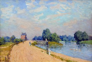 Route de Hampton Court - Alfred Sisley