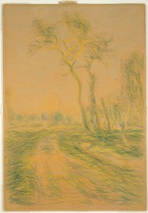 Paysage avec arbres - Alfred Sisley