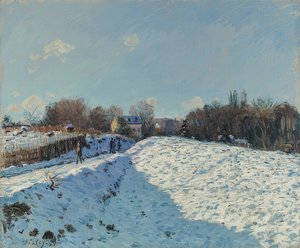 Louveciennes sous la neige (Effet de neige à Louveciennes) - Alfred Sisley