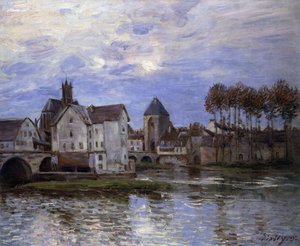Le Pont de Moret au soleil couchant, 1892 - Alfred Sisley