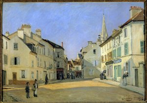 Rue de la chaussée à Argenteuil ou Place à Argenteuil - Alfred Sisley