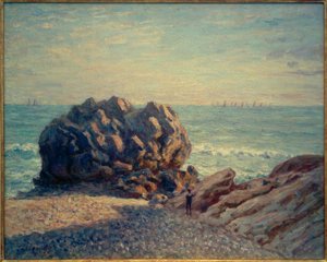 Storrs Rock, Ladys Cove, le soir - Alfred Sisley