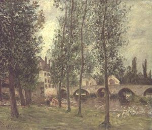 Le pont à Moret - Alfred Sisley