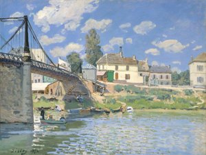 Le Pont à Villeneuve-la-Garenne - Alfred Sisley