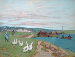 La Fille aux oies - Alfred Sisley