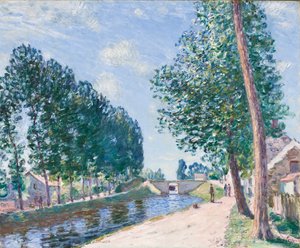 Le canal du Loing à Moiret, vers 1892