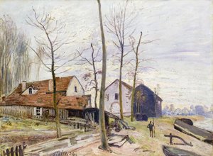 Les moulins de Moret, au lever du soleil, 1889 - Alfred Sisley