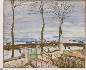 La gare de Moret en hiver