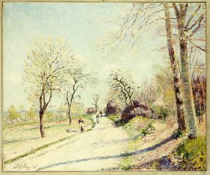 La Route de Veneux à Moret un Jour de Printemps, 1886 - Alfred Sisley