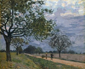 La route de Versailles à Louveciennes - Alfred Sisley