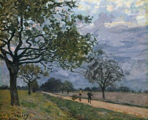 La route de Versailles à Louveciennes - Alfred Sisley