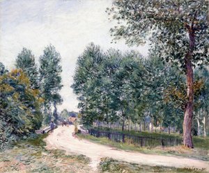 La route de Saint-Mammès - Le matin - Alfred Sisley