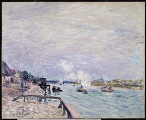 La Seine à Grenelle, temps humide, 1878 - Alfred Sisley