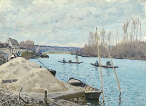 La Seine à Port-Marly, Tas de Sable, 1875 - Alfred Sisley