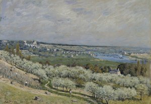 La terrasse à Saint-Germain, printemps - Alfred Sisley