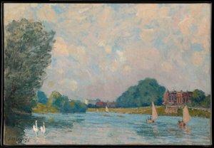 La Tamise à Hampton Court - Alfred Sisley