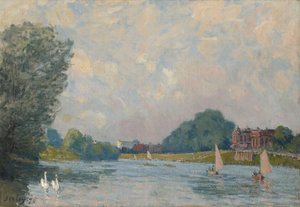 La Tamise à Hampton Court, 1874 - Alfred Sisley