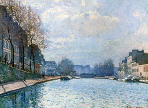 Vue du canal Saint-Martin, Paris, 1870 - Alfred Sisley
