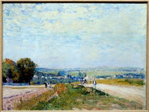 Vue du chemin de Montbuisson à Louveciennes. Peinture d