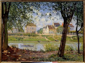 Villeuneuve La Garenne ou village sur les bords de la Seine - Alfred Sisley