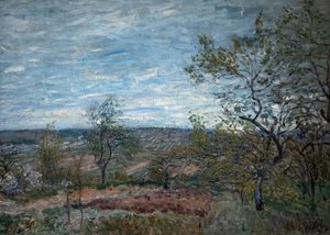 Jour venteux à Veneux - Alfred Sisley