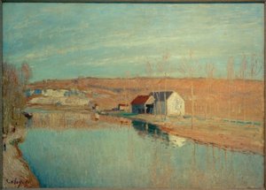 Le Loing et les coteaux de St. Nicaise - Soleil de mars - Alfred Sisley