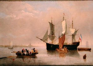 Scène côtière hollandaise - Alfred Stannard