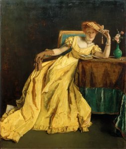 A. Stevens, La dame en jaune - Alfred Emile Stevens
