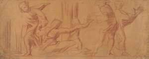 Groupe de figures, enfant mendiant au centre - Alfred Emile Stevens