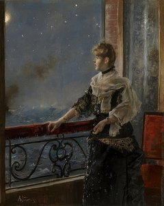Au clair de la lune. Vers 1885 - Alfred Emile Stevens