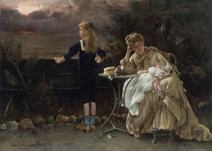 Mère et ses enfants, 1883 - Alfred Emile Stevens