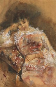 Portrait de Sarah Bernhardt 1844-1923, vers 1880 - Alfred Emile Stevens