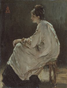 Jeune fille assise, 1843-1906 - Alfred Emile Stevens