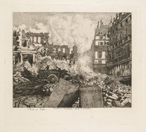 Paris en Train. Démolition du théâtre du Vaudeville : rue du Dix-Décembre