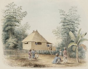 Maison indigène près de Manille, 1842 - Alfred Thomas Agate