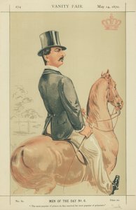 S.A.S. le duc de Teck, le plus populaire des princes a épousé la plus populaire des princesses, 14 mai 1870, caricature de Vanity Fair - Alfred Thompson