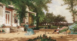Dans le jardin de mon voisin, 1883 - Alfred Thompson Bricher