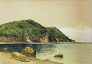 Rivage rocheux (aquarelle sur carton) - Alfred Thompson Bricher