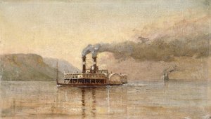 La ville de Saint Paul, Dubuque, vers 1866 - Alfred Thompson Bricher