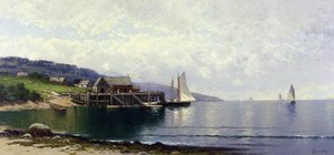 Le débarcadère, île Bailey, Maine, vers 1907 (huile sur toile) - Alfred Thompson Bricher