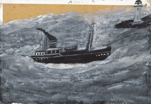 Chalutier et quai - Alfred Wallis