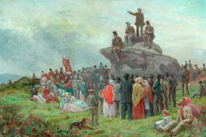 Une réunion chartiste à Basin Stones, Todmorden, 1842