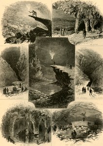 Scènes dans la grotte de Mammoth, 1874 - Alfred Rudolph Waud