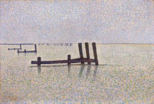 Vue de la Manche à Nieuport en Belgique - Alfred William Finch