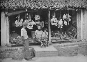 Une boutique indigène ou un magasin de fruits - Alfred William Amandus Plate