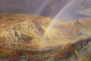 Arc-en-ciel de novembre, vallée de Dolwyddelan, 11 novembre 1866, 13h00, 1866 - Alfred William Hunt