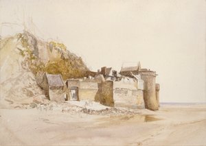 Mont St Michel, La Porte Extérieure, vers 1876 - Alfred William Hunt